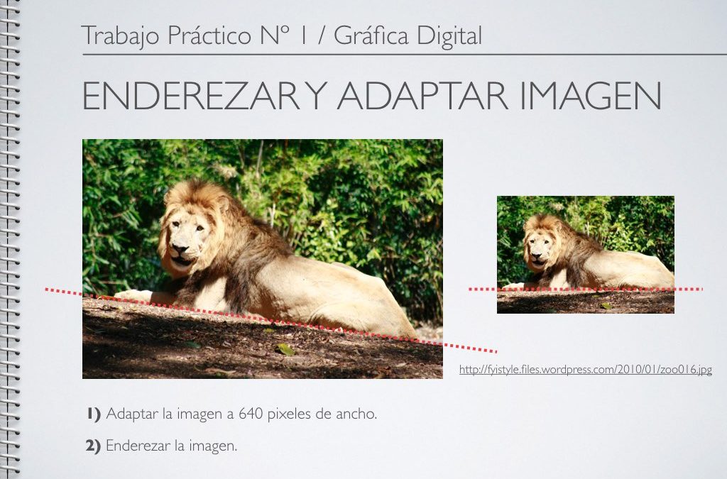 TP Nº 1/GD: Enderezar y adaptar imagen en Photoshop.