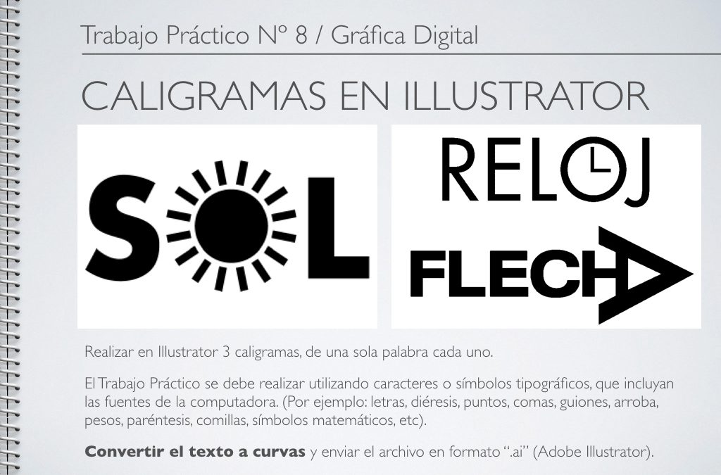 TP Nº 8/GD: Caligramas en Illustrator.